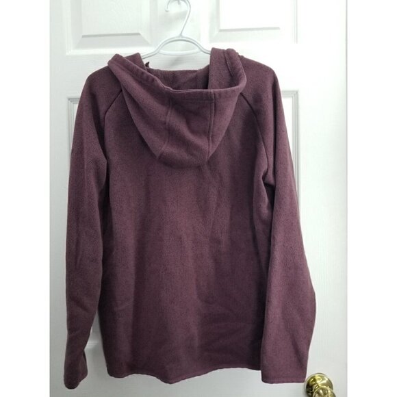 Women's Burgundy Ascend Expedition Fleece Long Sleeve Hoodie Pullover Large - Picture 2 of 10